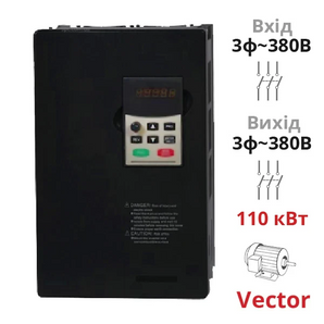 Векторний частотний перетворювач NZ8400 110 кВт трифазний SPLC-NZ8400-110G/132P від компанії Nietz Electric для трифазних двигунів 380В