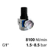 Фото Регулятор тиску повітря з манометром 1/4"~1/2", 10 бар, до 8100 л/хв (серія SA-RU)