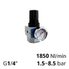 Фото Регулятор тиску повітря з манометром 1/4"~1/2", 10 бар, до 8100 л/хв (серія SA-RU)