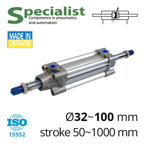 Пневматические цилиндры с проходным штоком серия SC-CPID по стандарту ISO 15552 (ранее ISO 6431)
