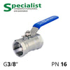 Фото Шаровой кран 3/8″ муфтовый стальной нержавеющий ДУ10 с рукояткой  SCBV-Q601-16FA-10