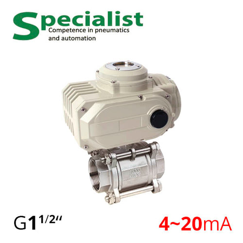 Кульовий кран 1 ½″ нержавіючий PN16 DN40 з регулюючим електроприводом SCBV-Q611