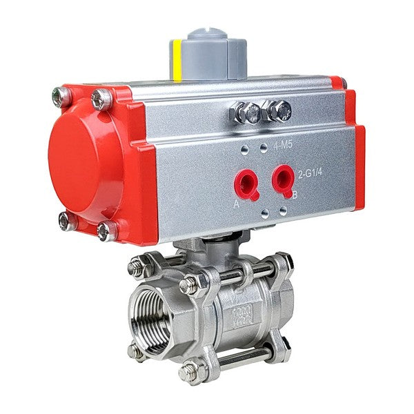 Шаровой кран 1 ½″ нержавеющий PN16 DN40 с пневмоприводом SCBV-Q611
