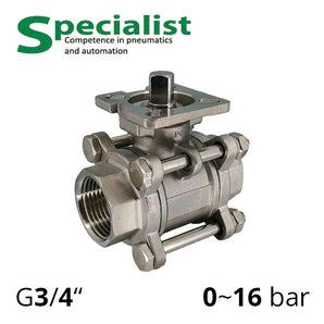 Кульовий кран 3/4″ нержавіючий PN16 DN20 з внутрішньою різьбою SCBV-Q611F-16FC-20
