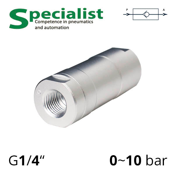 Обратный клапан 1/4″ для пневматики SO-ASV-08