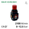 Фото Регулятор давления воздуха 1/4", 1/2", 1", 0~12 бар, до 15000 л/мин (AIRCOMP SSA-R)