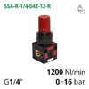 Фото Регулятор давления воздуха 1/4", 1/2", 1", 0~12 бар, до 15000 л/мин (AIRCOMP SSA-R)