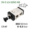 Фото Пневморозподільник 3/2 серій SV-C-L(S) або SV-D-L(S)D  з кнопкою для ручного управління