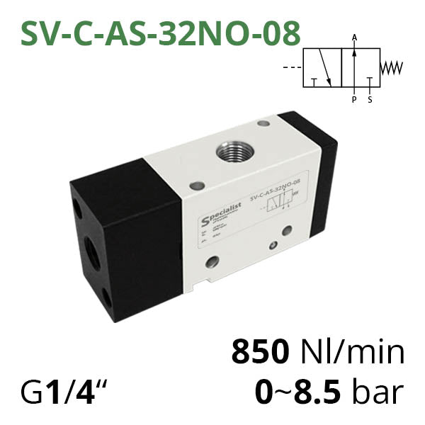 Пневморозподільники 3/2 серій SV-C, SV-D, SV-E з пневматичним керуванням