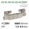 Фото Пневматические распределители 5/2 серий SV-C(D,E,EL)-EE-52 с 2 электромагнитными катушками для управления