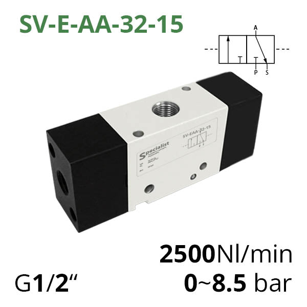 Пневморозподільники 3/2 серій SV-C, SV-D, SV-E з пневматичним керуванням